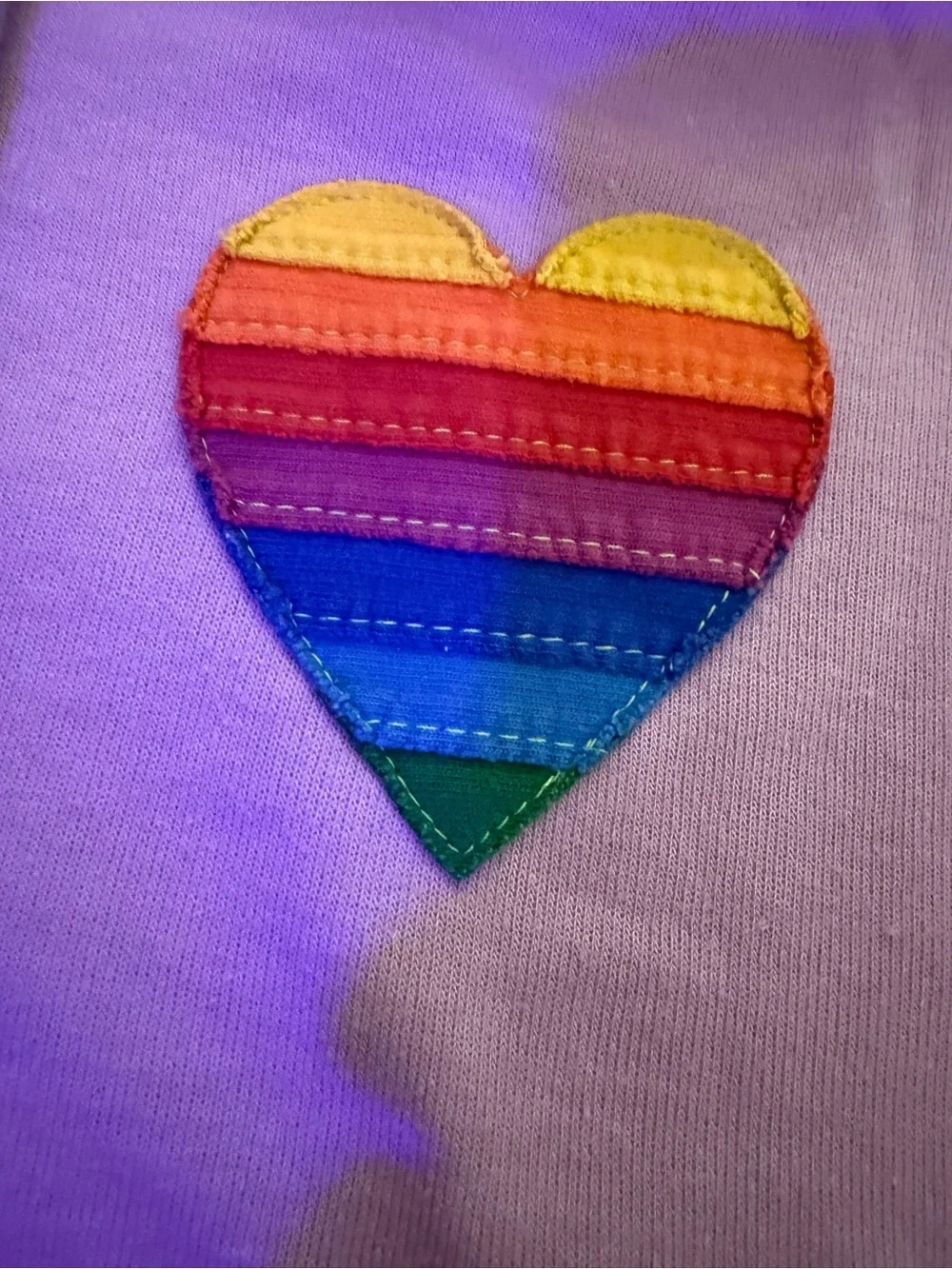 Purple aviator nation Sleeveless hoodie/ pool coverup with Rainbow Heart